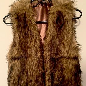 Faux fur vest